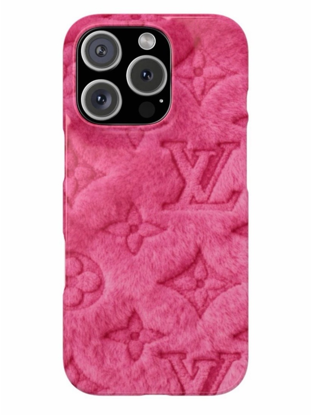 Louis Vuitton Pink Plush Monogram Phone Case